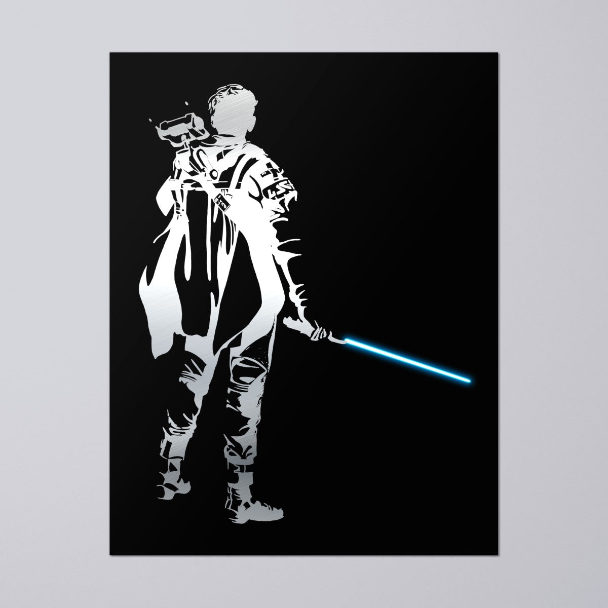 I Know What I Want Now - Cal Kestis Foil Art Print (Blue/Silver)
