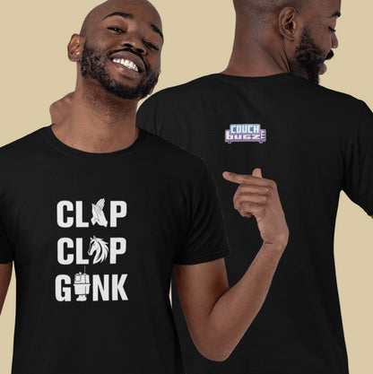 CLAP CLOP GONK T-shirt - Front & Back Printed - Couchbugz Merch