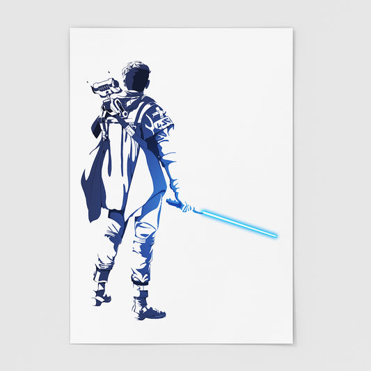 I Know What I Want Now - Cal Kestis Art Print (Blue)