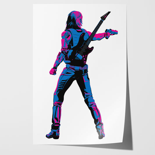 Chaos, Screaming, Roll Credits - Johnny Silverhand Art Print