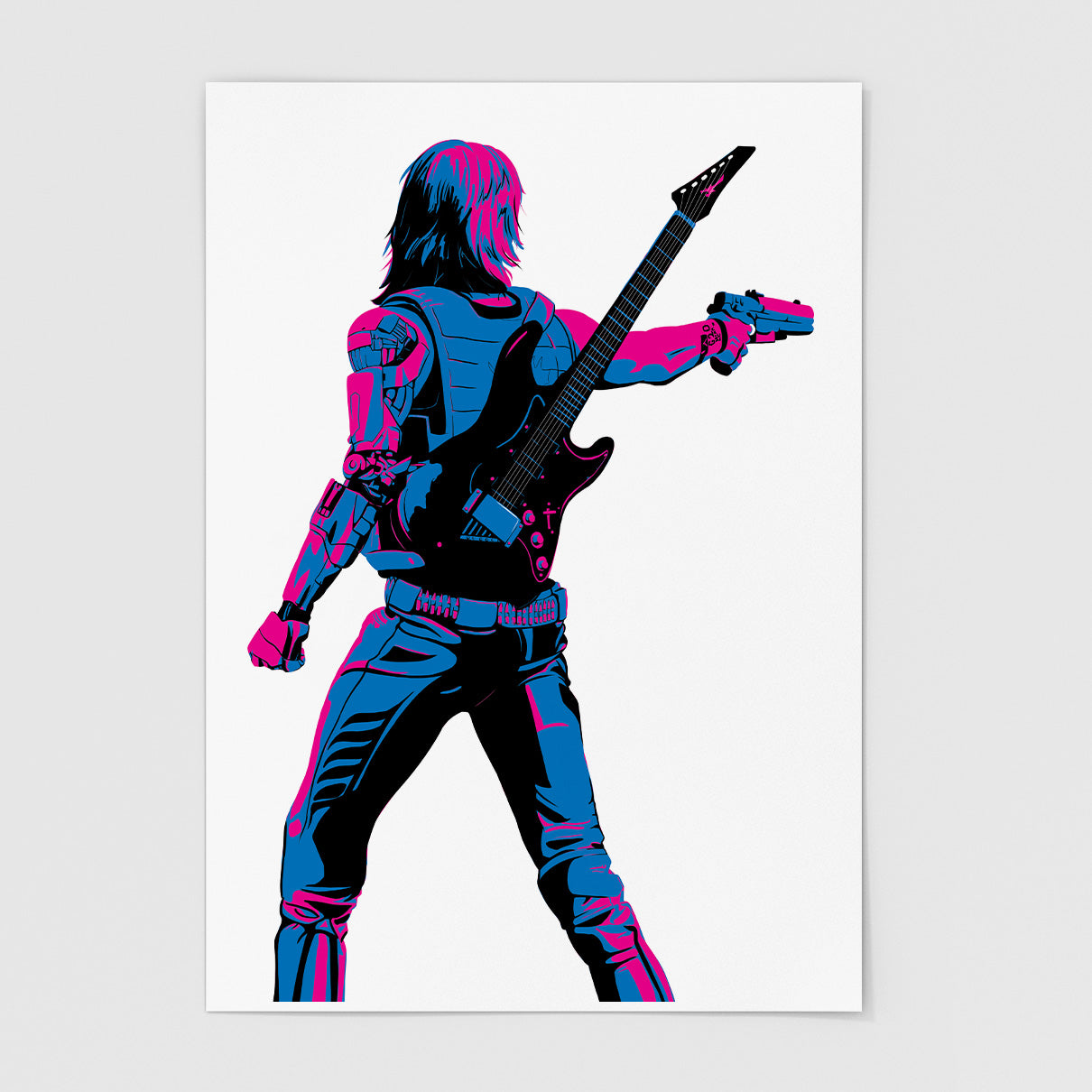 Chaos, Screaming, Roll Credits - Johnny Silverhand Art Print