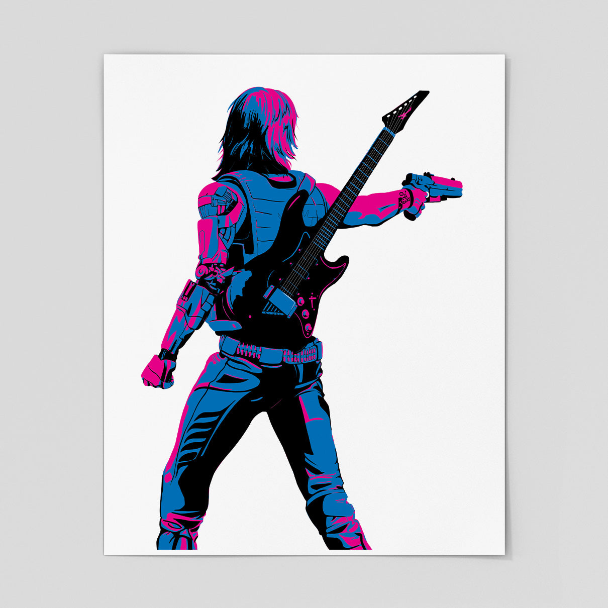 Chaos, Screaming, Roll Credits - Johnny Silverhand Art Print
