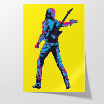 Chaos, Screaming, Roll Credits - Johnny Silverhand Special Edition Print
