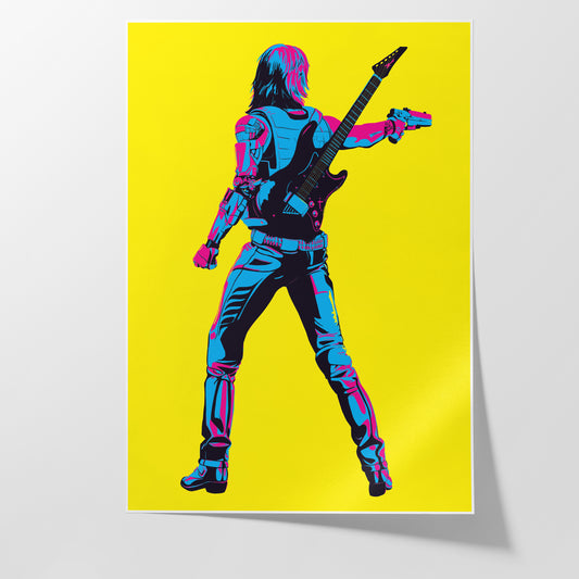 Chaos, Screaming, Roll Credits - Johnny Silverhand Special Edition Print
