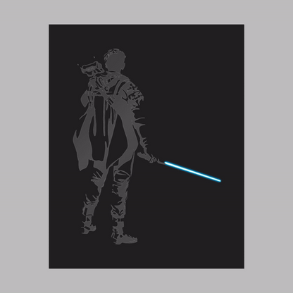I Know What I Want Now - Cal Kestis Foil Art Print (Blue/Silver)