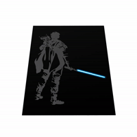 Cal & BD-1 - Blue Saber - Silver Foil Print