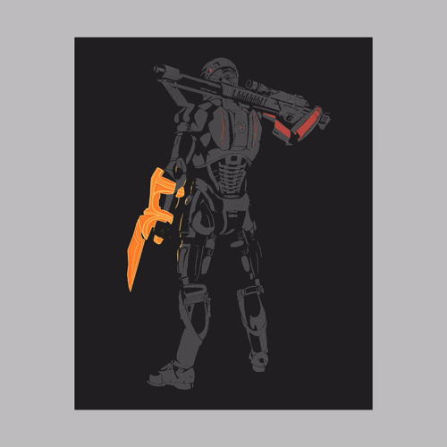 We Fight or We Die - Shepard Foil Art Print
